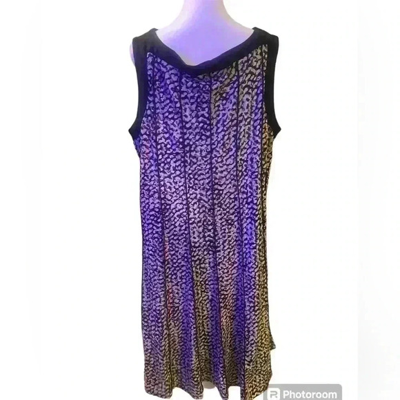 Perceptions Woman A Line sleeveless stretch dress with black trim size 2X - Picture 4 of 7